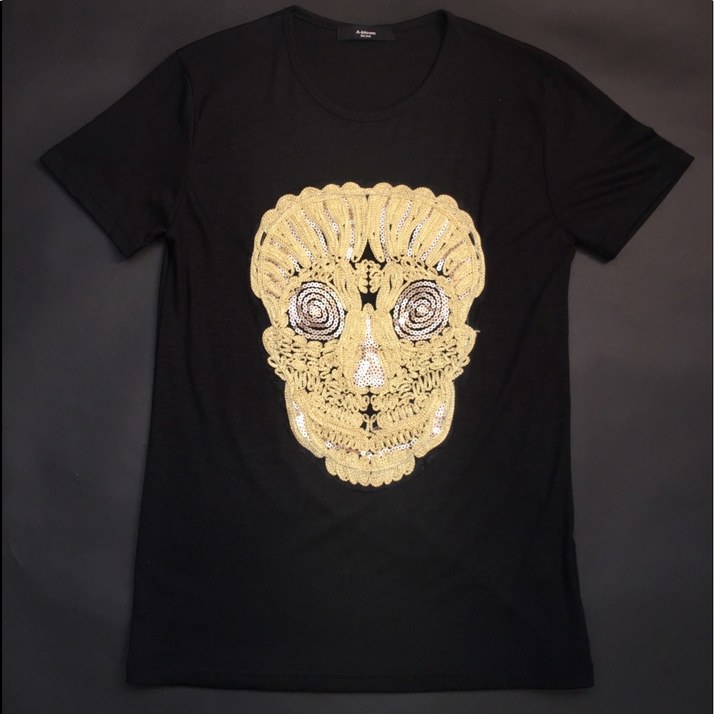 Golden Skull Black T-shirt